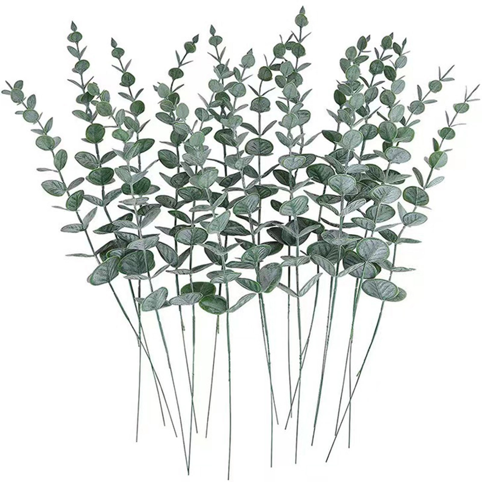 LKWLPD Artificial Plants \u0026 Greenery, Eucalyptus Garland 24Pcs Stems Decor Artificial Leaves Faux Greenery Branches for Wedding Centerpiece Flower Floral Arrangement Farmhouse Home Decoration